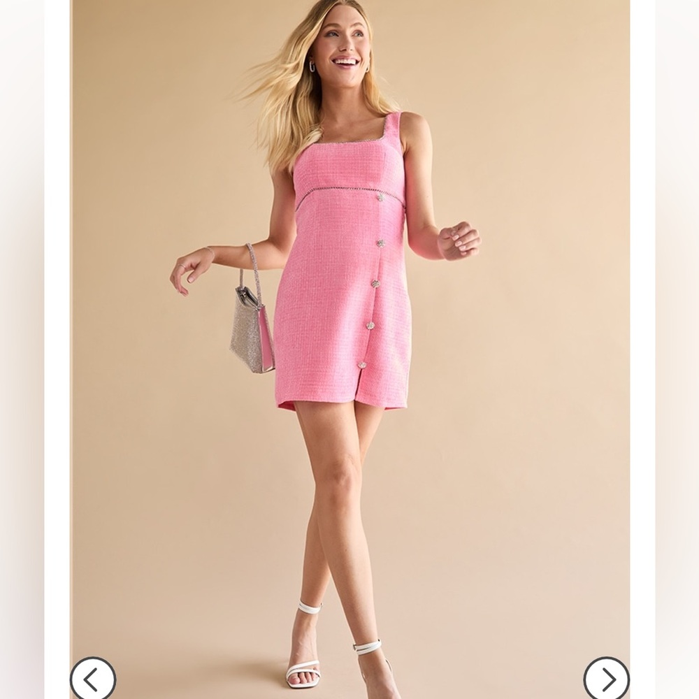 Francesca Pink Tweed Dress